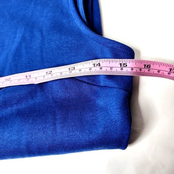 Gap Women's Size O Blue Dress Sleeveless Ruffled Bottom - Picture 3 of 5